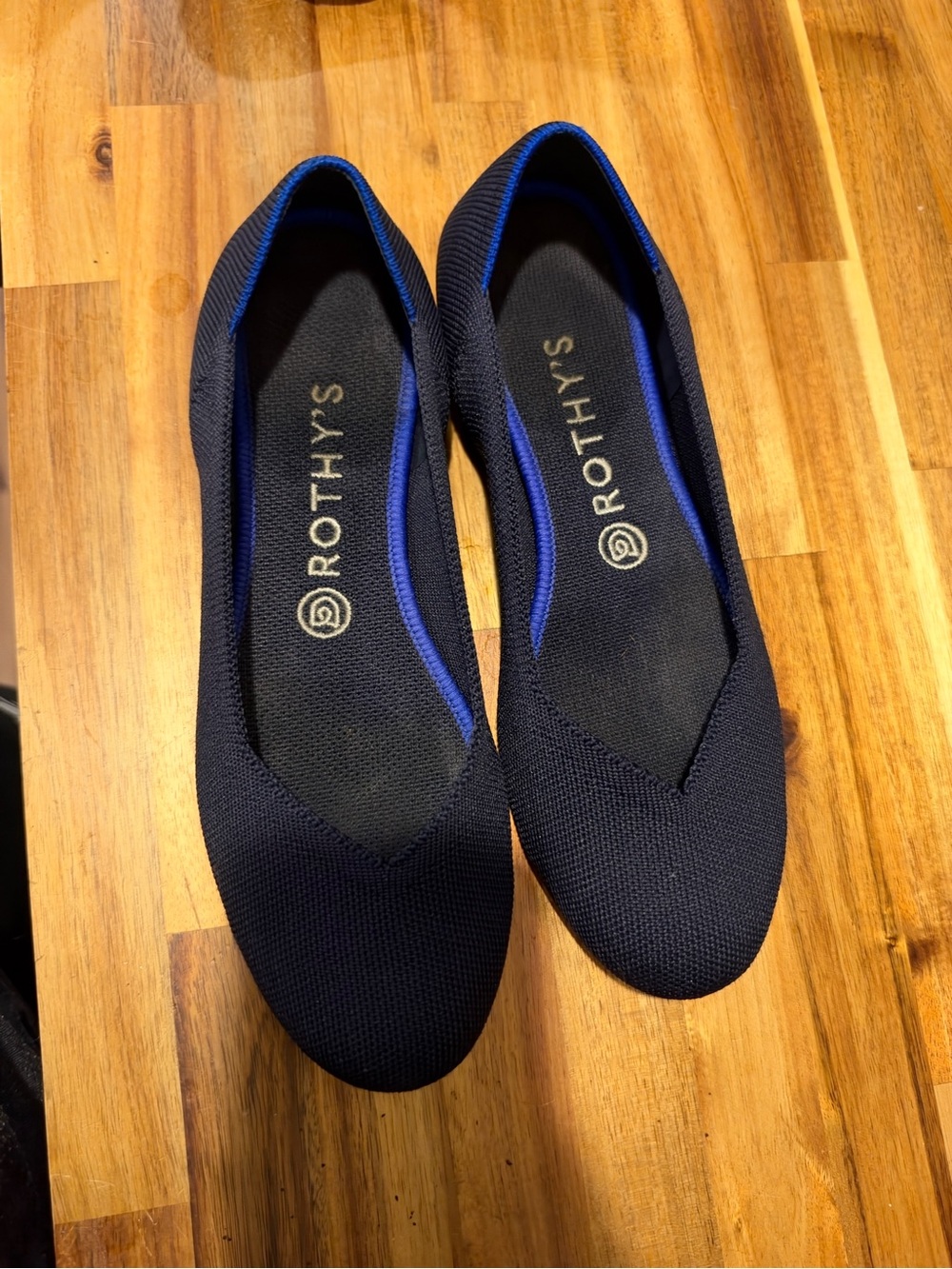 Rothy's Women's size 8 Navy Knit Ballet Flats
